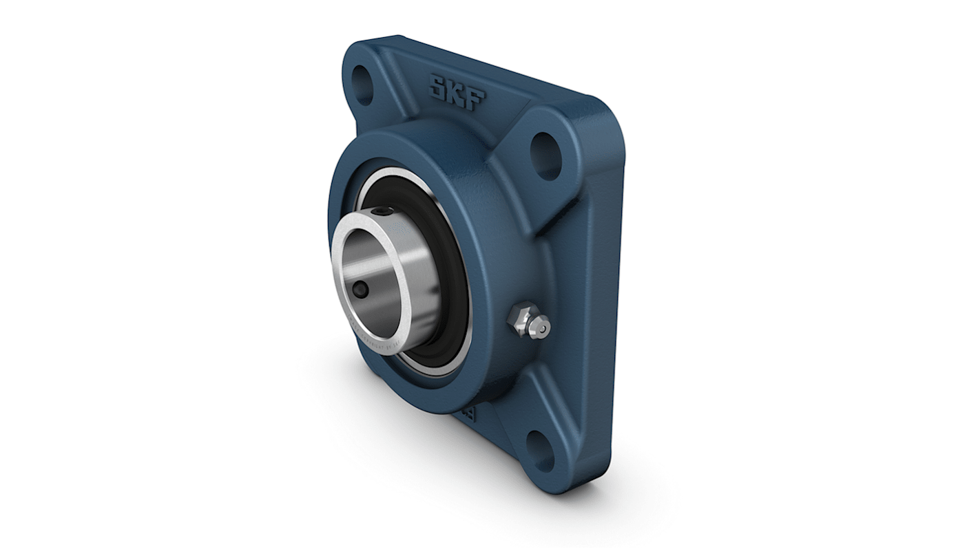 Cuscinetto flangiato SKF, 4 fori di montaggio, Ø int 35mm, dimensioni 118mm x 46.4mm x 46.4mm