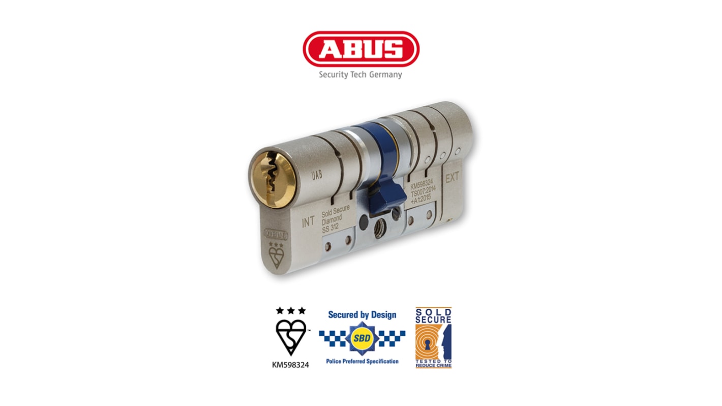 ABUS Brass Euro Cylinder Lock, 50/50 mm (100mm)