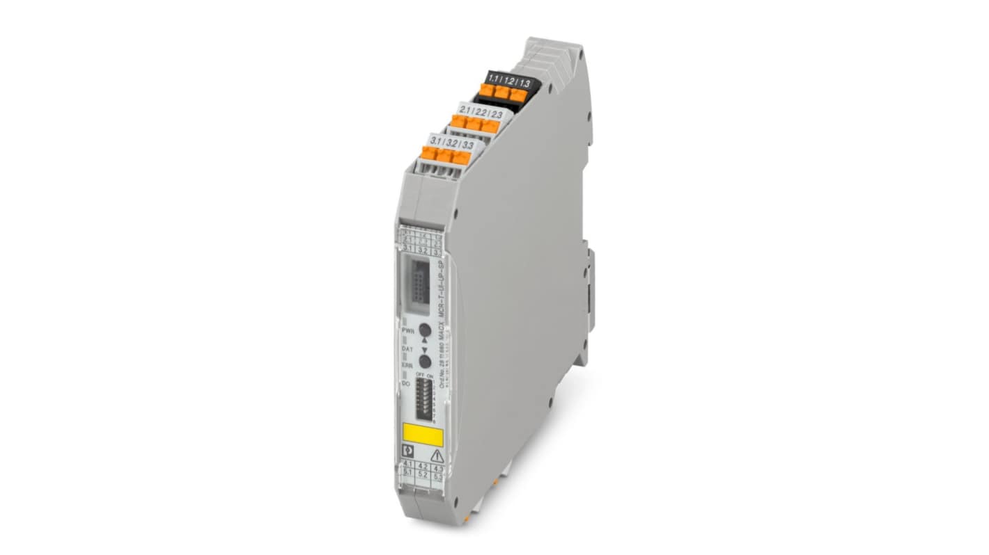 Phoenix Contact MACX MCR-T-UI-UP-SP Series Signal Conditioner, RTD, Potentiometer, Thermocouple, Voltage Input, Relay