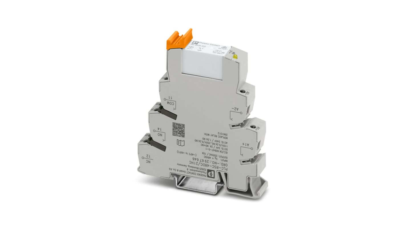 Phoenix Contact PLC-RSC- 48DC/21HC Series Interface Relay, DIN Rail Mount