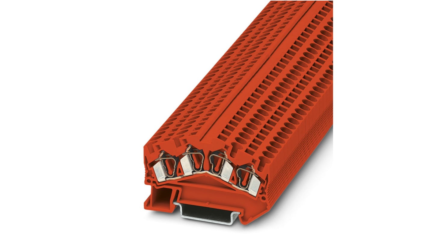 Phoenix Contact 3037559 STS 4-QUATTRO Series Red, 0.08 → 6mm², Spring Cage Termination, ATEX