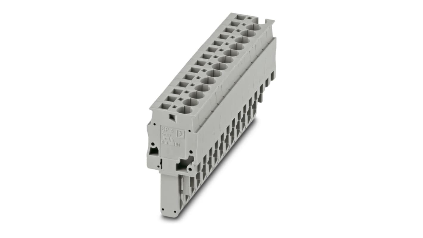 Phoenix Contact, 6.2mm Pitch, SP, Pluggable Terminal Block, Plug, Plug-In, Spring Cage Termination, 3043721