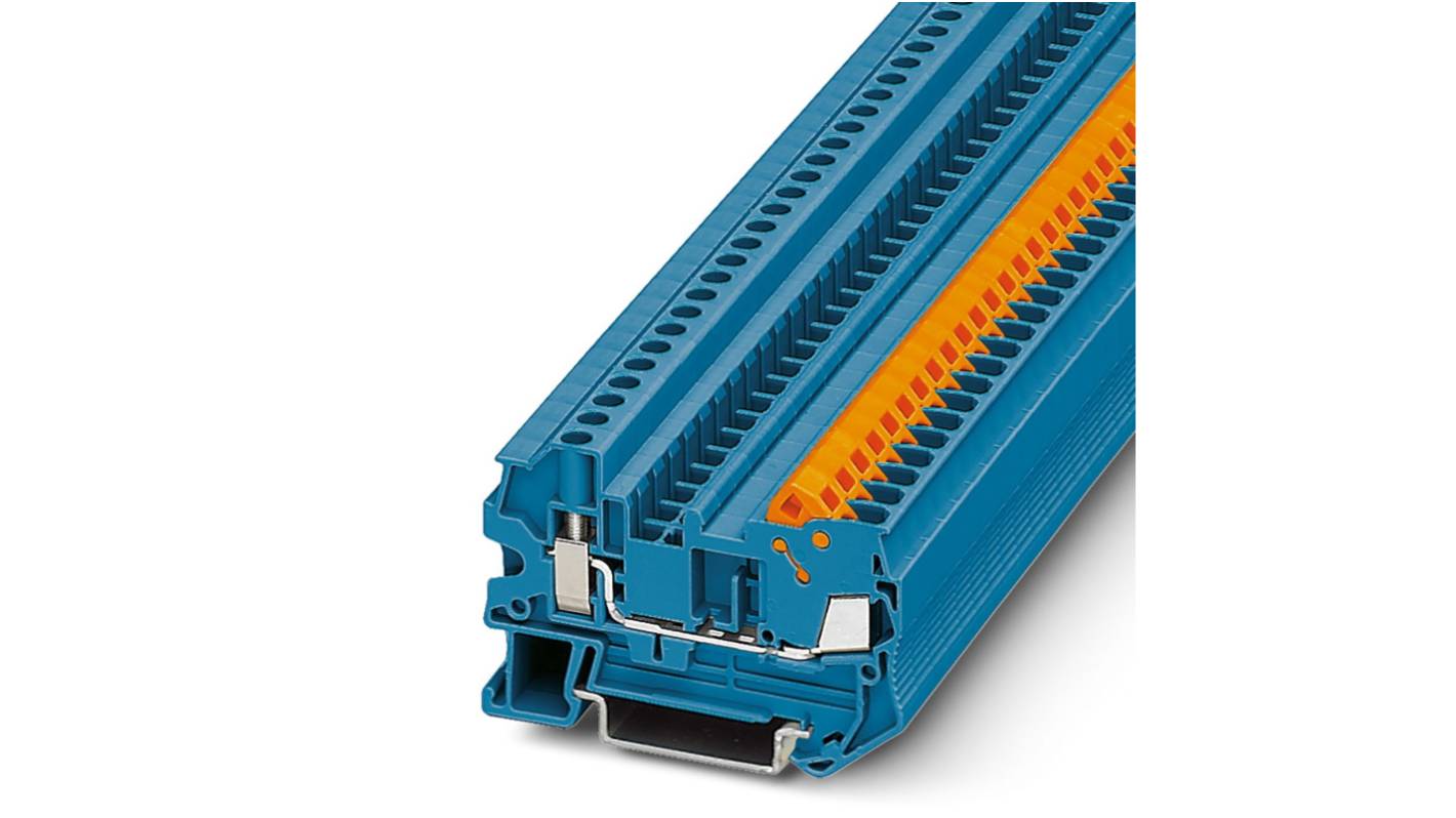 Phoenix Contact 3206542 5, QTCU 2 Series Blue, 0.5 → 2.5mm², Screw Termination, ATEX
