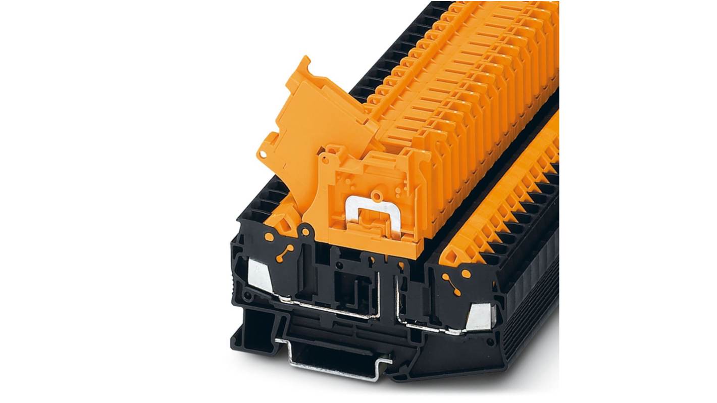 Phoenix Contact 3206678 5, QTC 2 Series Black/Orange, 0.5 → 2.5mm², Quick Connect Termination