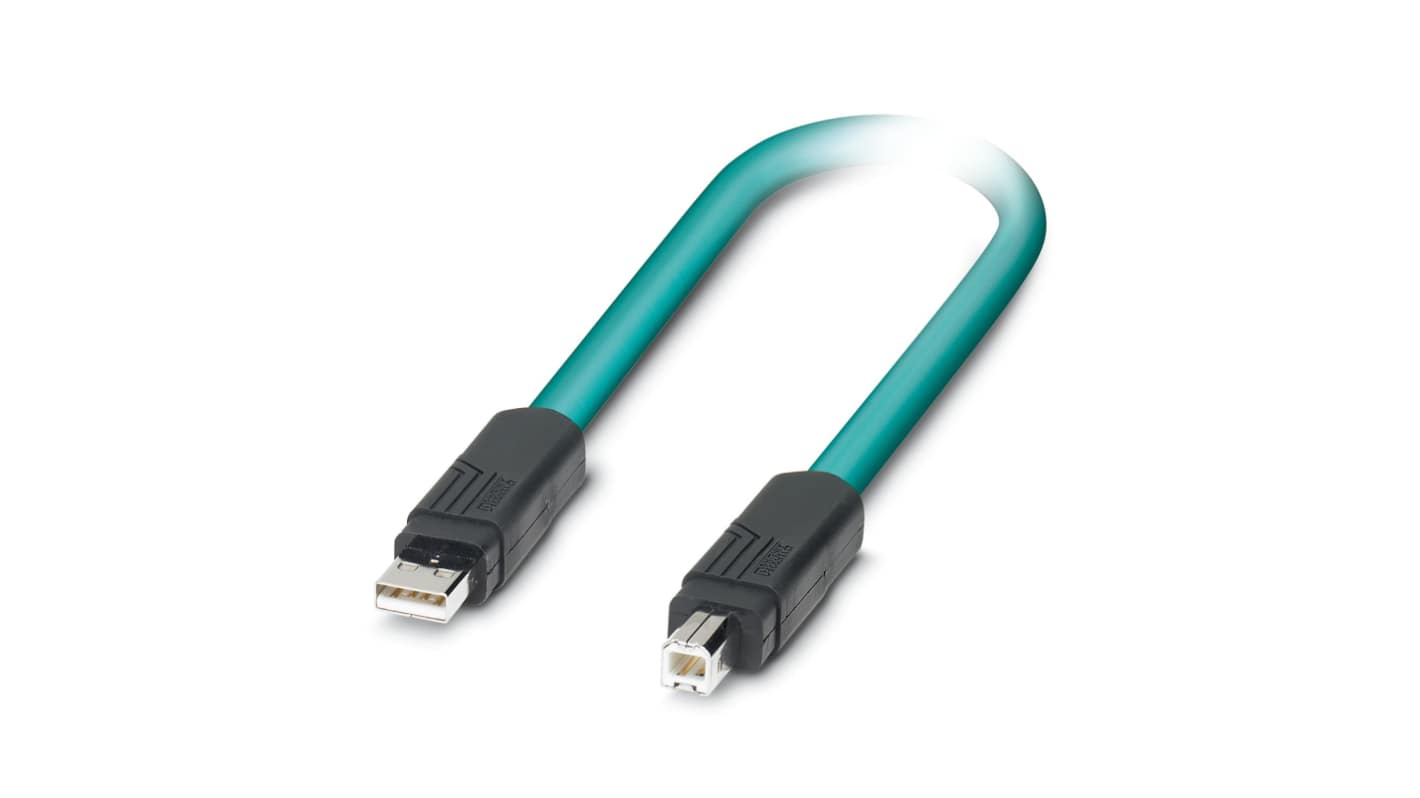 Phoenix Contact , Male USB A to Male USB B, 2m