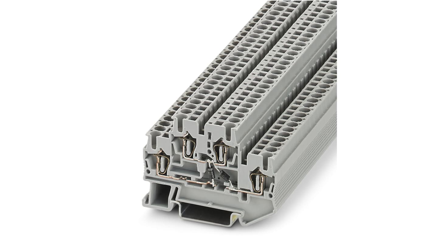 Phoenix Contact 3031652 STTB 2.5-2DIO/UL-O/UR-O Series Grey, 0.08 → 4mm²