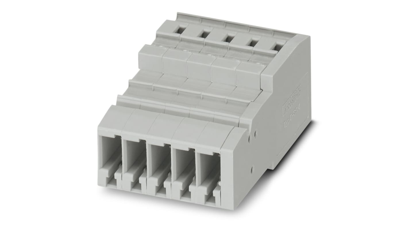 Phoenix Contact, 6.2mm Pitch, COMBI, Pluggable Terminal Block, Receptacle, Spring Cage Termination, 3042489