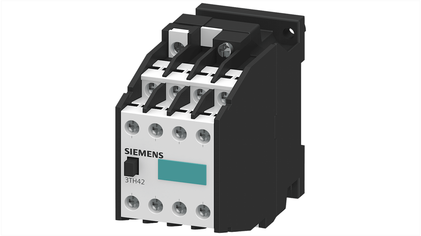 Przekaźnik pomocniczy 220 V AC Siemens styki: 8 10 A 4NO + 4NC Zatrzask Śruba 3TH4244-0AN2
