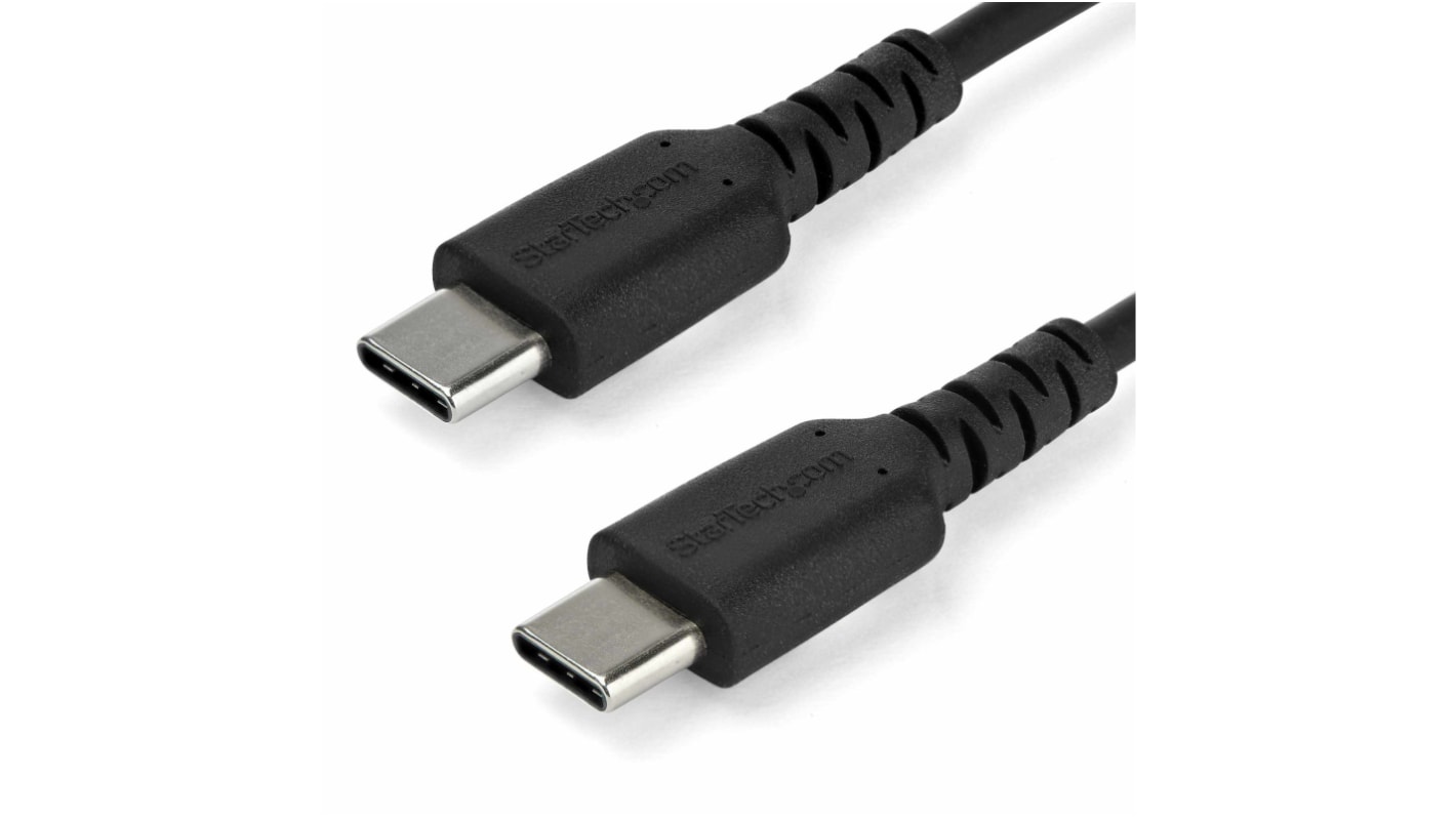 Kabel USB Złącze A USB C Złącze B USB C dł. 2m Wytrzymały kabel USB-C do ładowania USB 2.0 kolor: Czarny