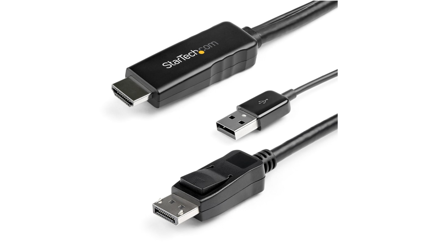 StarTech.com HDMI to DisplayPort Video Converter, 2m Length - 3840 x 2160 Maximum Resolution