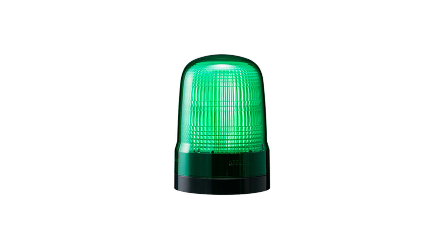 Patlite SL Series Green Flashing Beacon, 12→24 VDC, Base Mount, LED Bulb, IP66