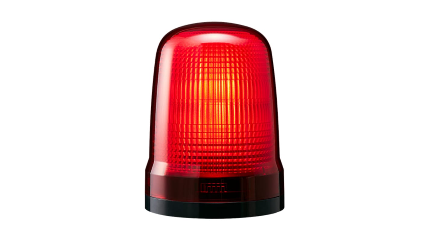 Patlite SL Series Red Flashing Beacon, 100→ 240 VAC, Base Mount, LED Bulb, IP66