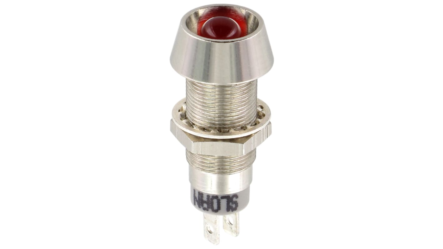 Indicador LED Sloan, Rojo, Ø montaje 8.2mm, 24V, 20mA, 200mcd