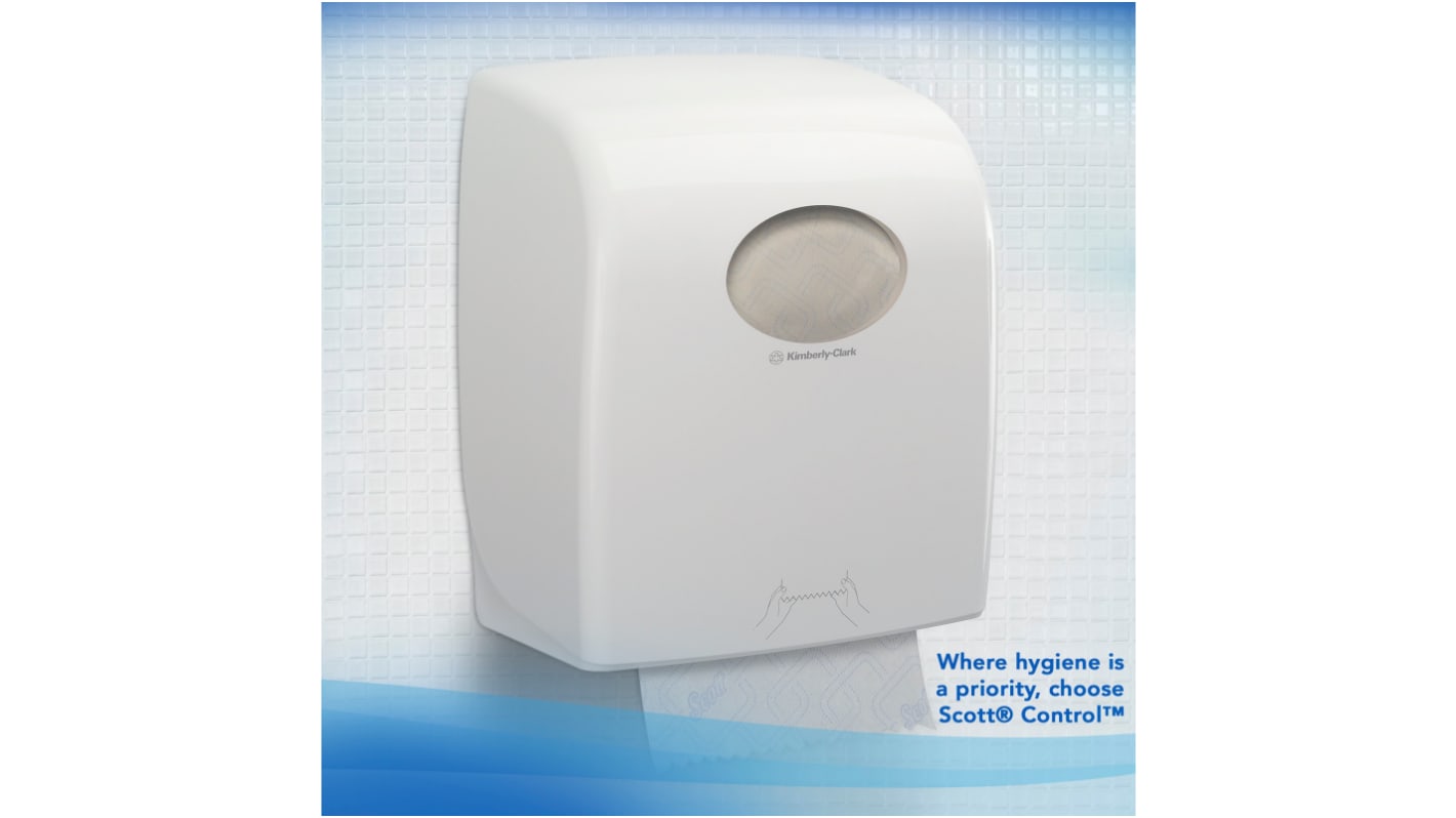 Kimberly Clark 卷装手巾, 198mm, 1200张, 单层, 白色