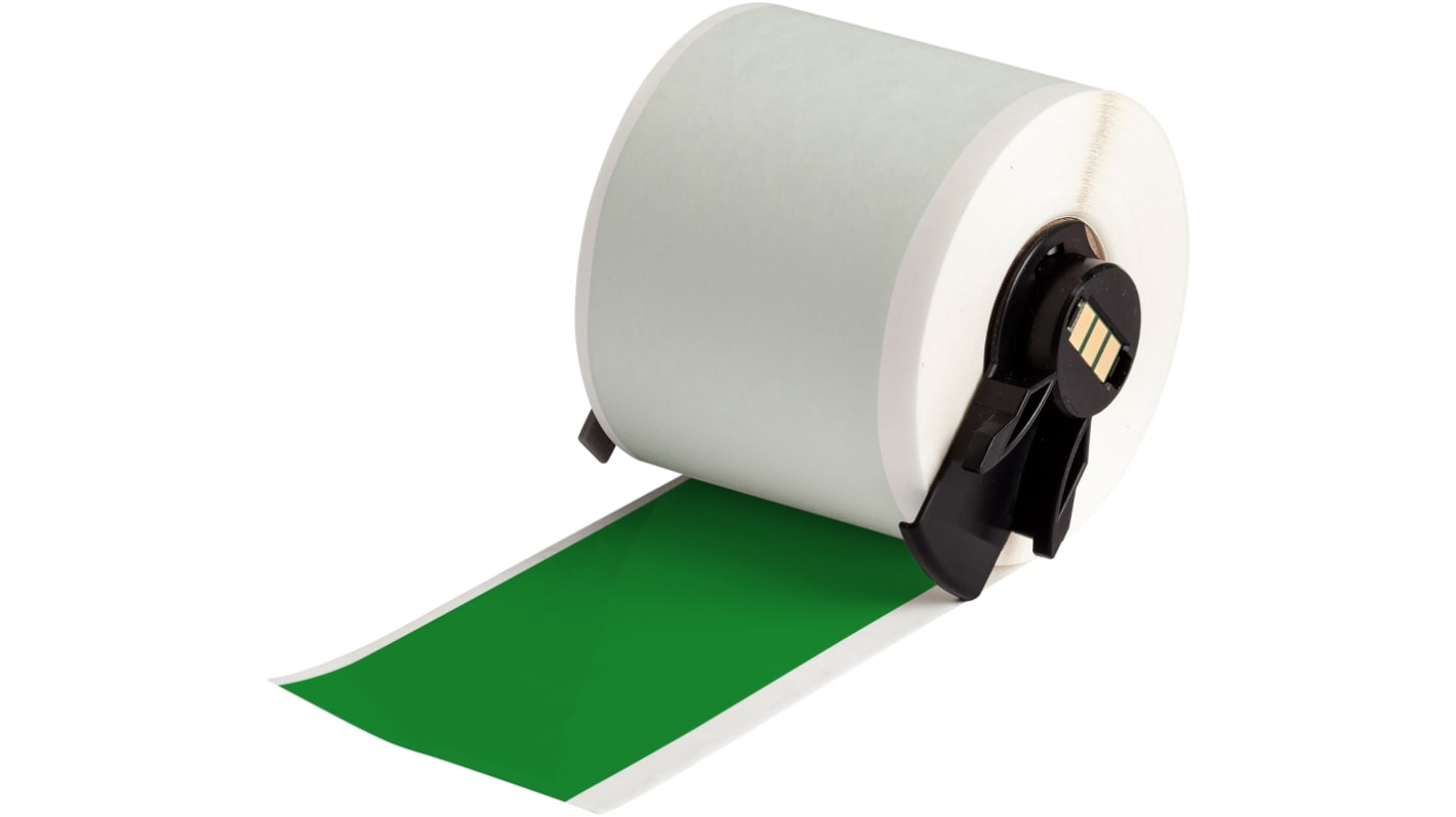 Brady B-595 Vinyl White Red Print Label Roll, 50.80mm Width, 1 Qty
