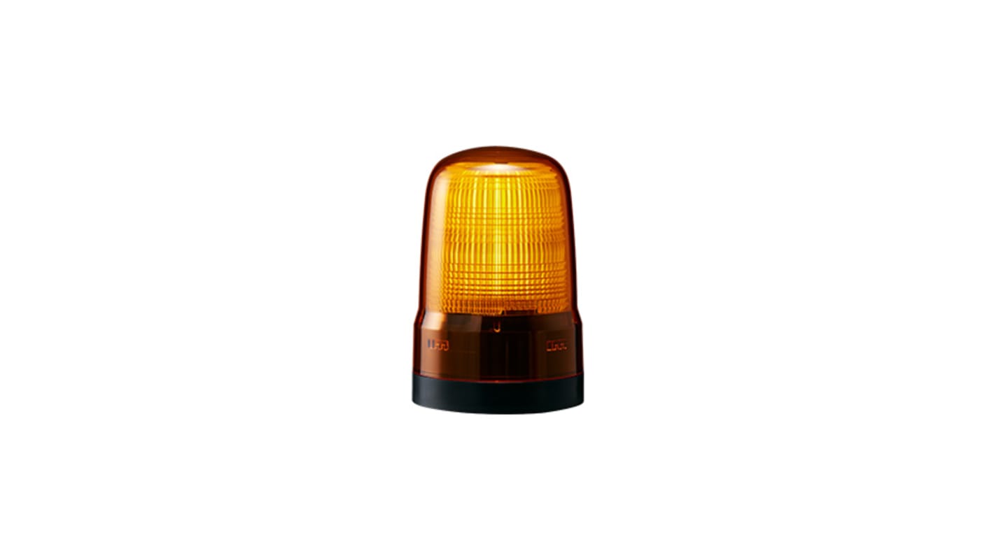 Patlite SL, LED Blitz LED-Signalleuchte Orange, 12→24 V dc, Ø 80mm x 120mm