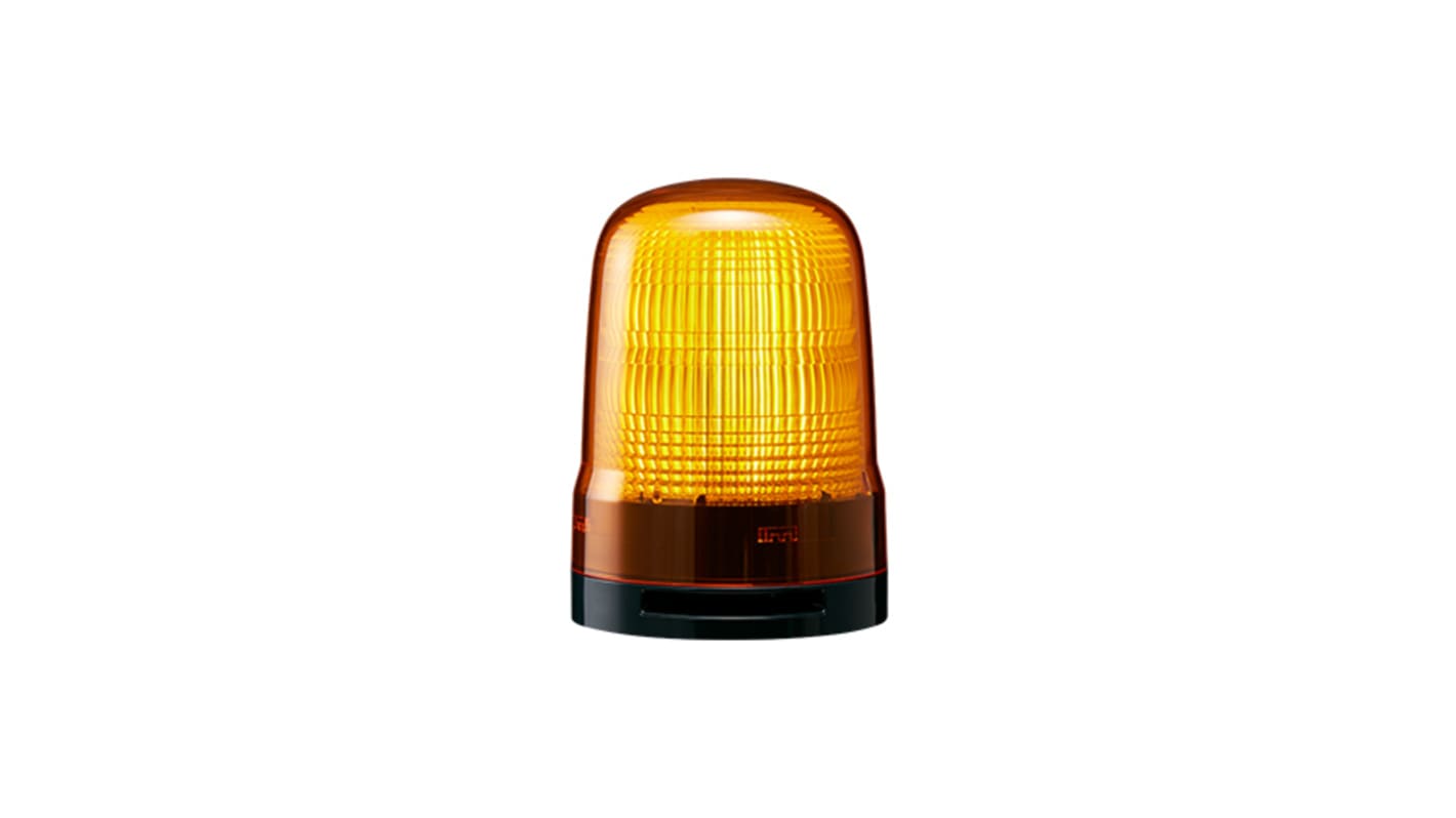 Patlite SL Series Amber Sounder Beacon, 100 →240 VAC, IP66, Base Mount