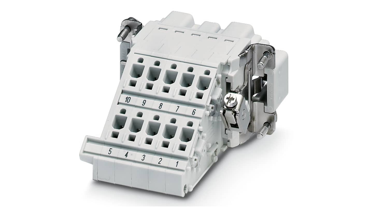 フエニックスコンタクト ヘビーデューティパワーコネクタ, 10極, 16A, 500 V, 1648403