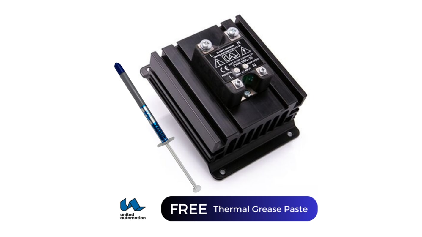 United Automation Heatsink, DC Motor Controller, Power Controller, PSR, Pulsed Coil Energiser, Soft Start Controller,