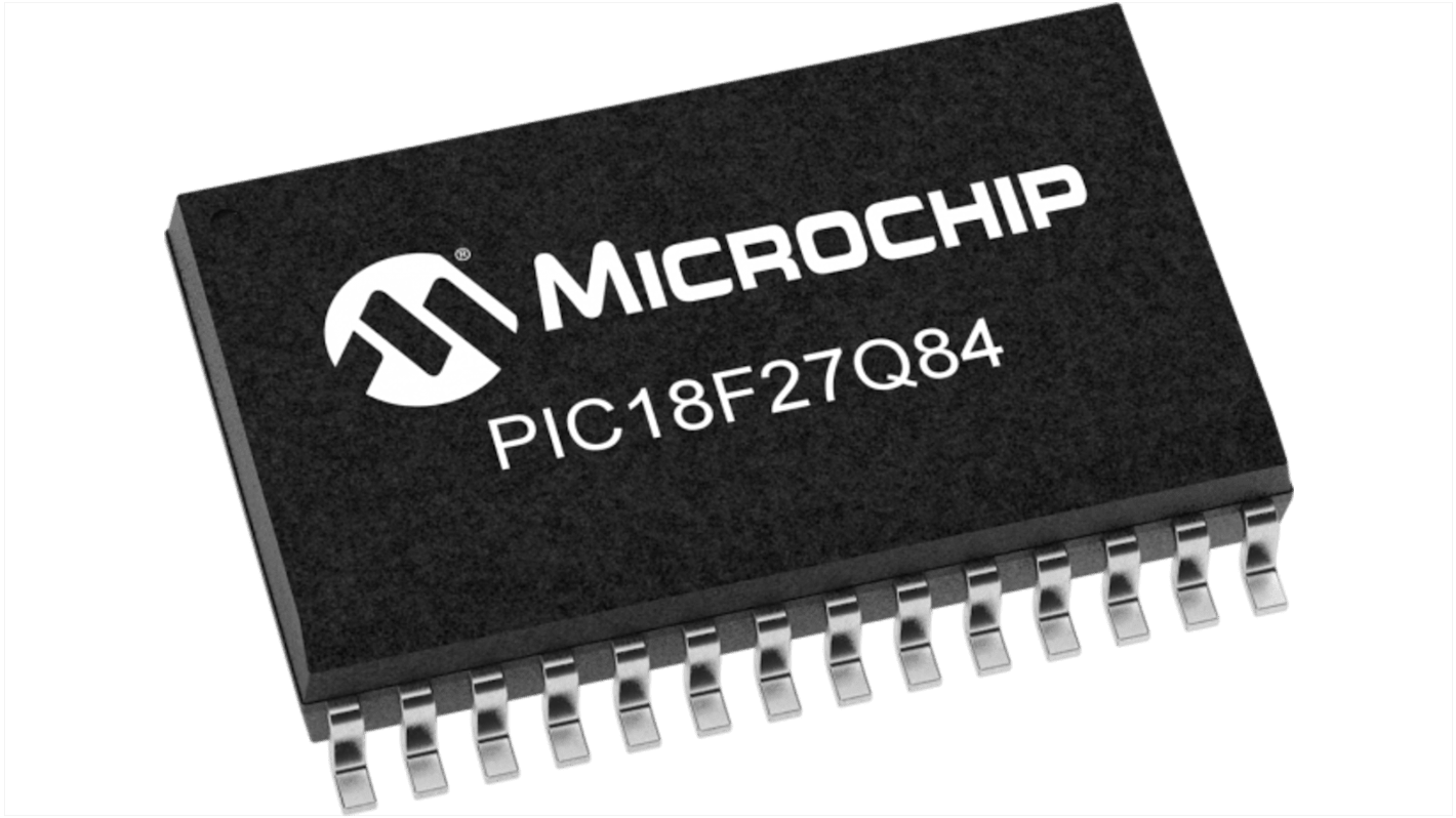Microchip, 8bit PIC, PIC18F Microcontroller, 64MHz, 128 kB Flash, 28-Pin SOIC
