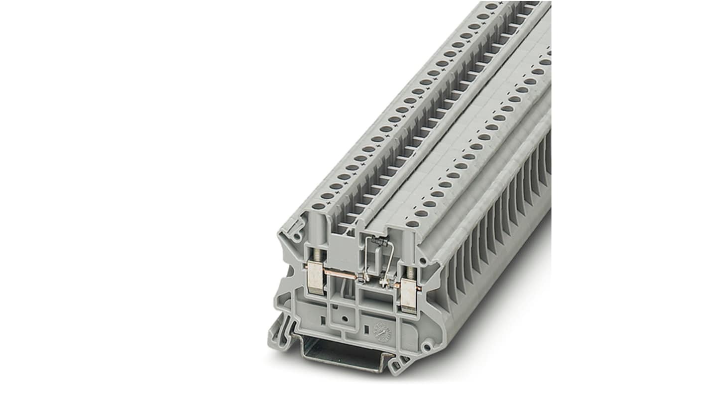 Phoenix Contact UT Series UT 4-MTD-DIO/L-R-P/P Terminal Block Connector, 2-Way, 500mA, 26 → 10 AWG Wire, Screw