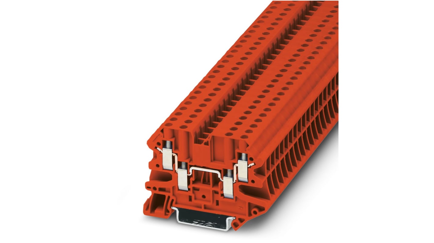 Phoenix Contact 3074460 UT 4 - QUATTRO Series Red, 0.14 → 6mm², Screw Termination, ATEX, IECEx