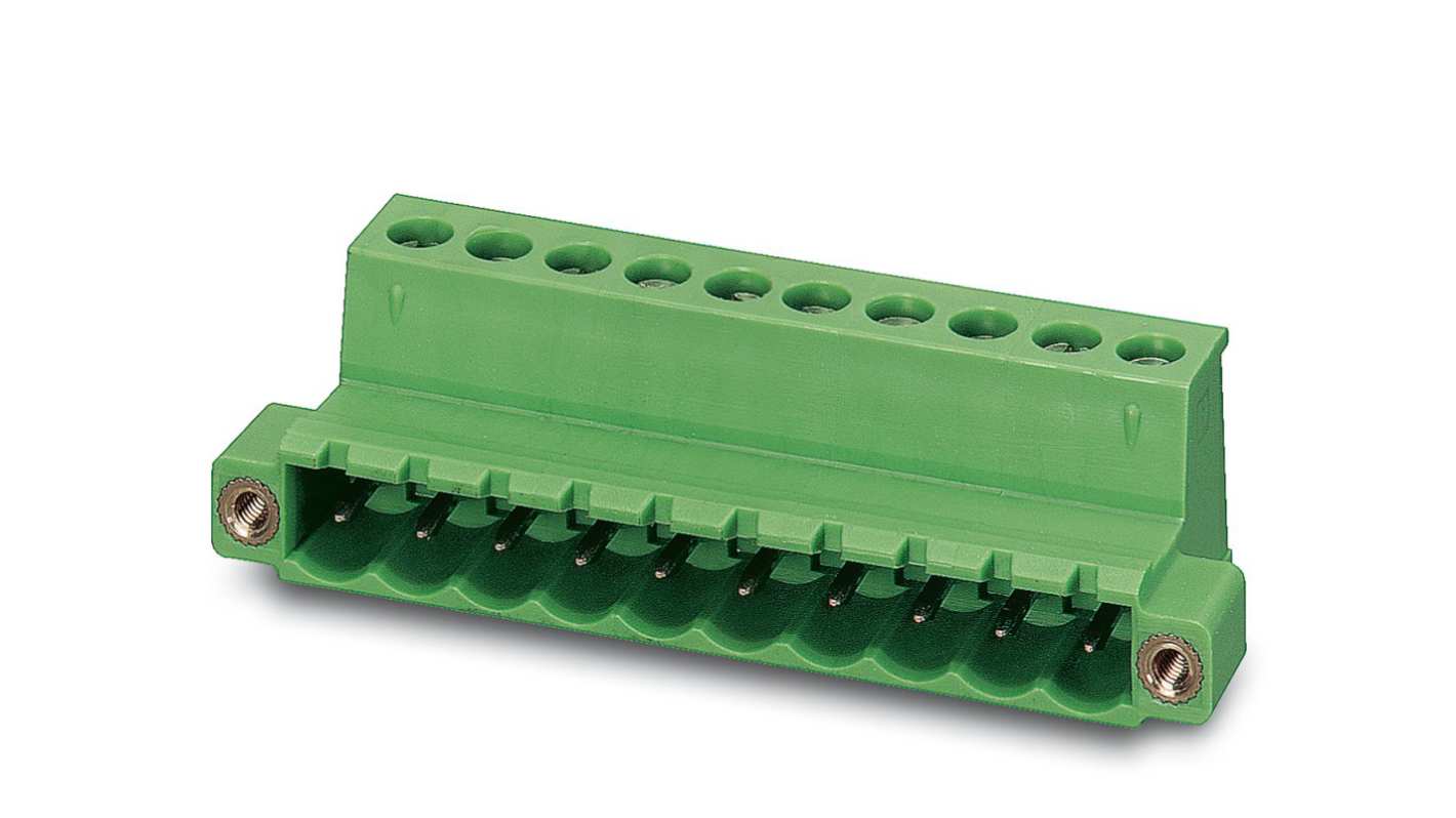 Phoenix Contact, 5.08mm Pitch, 5/ 4-STGF, IC 2, 4 Way, , Pluggable Terminal Block, Inverted Plug, Cable Mount, 1825527