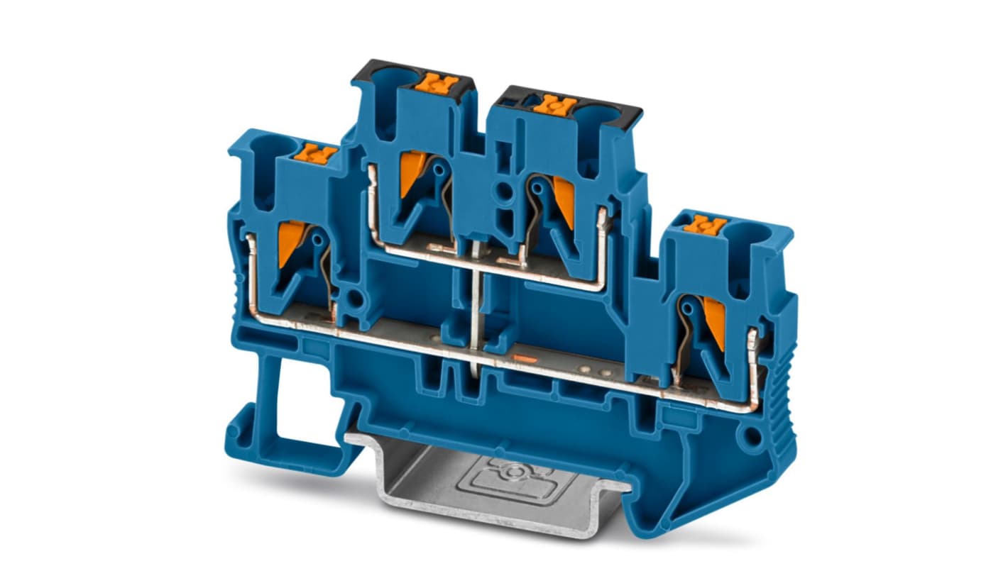 Morsettiera a due livelli Phoenix Contact, Blu, , 26A