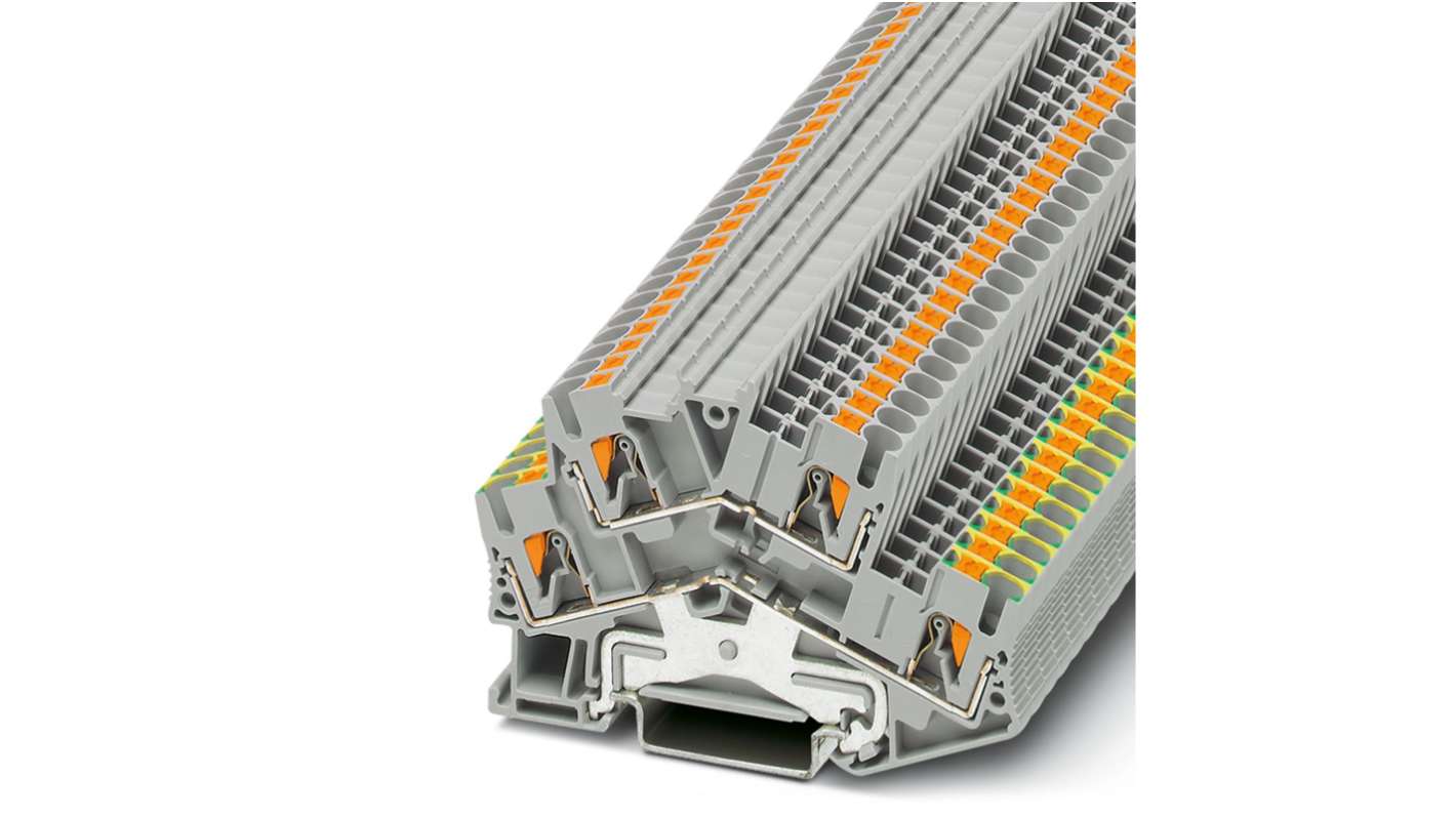 Phoenix Contact 3209621 PTTBS 2.5-PE/L Series Grey, 0.14 → 4mm², Push In Termination
