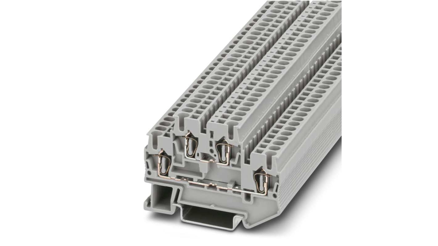 Phoenix Contact 3035519 5, STTB 2 Series Grey, 0.08 → 4mm², Spring Cage Termination