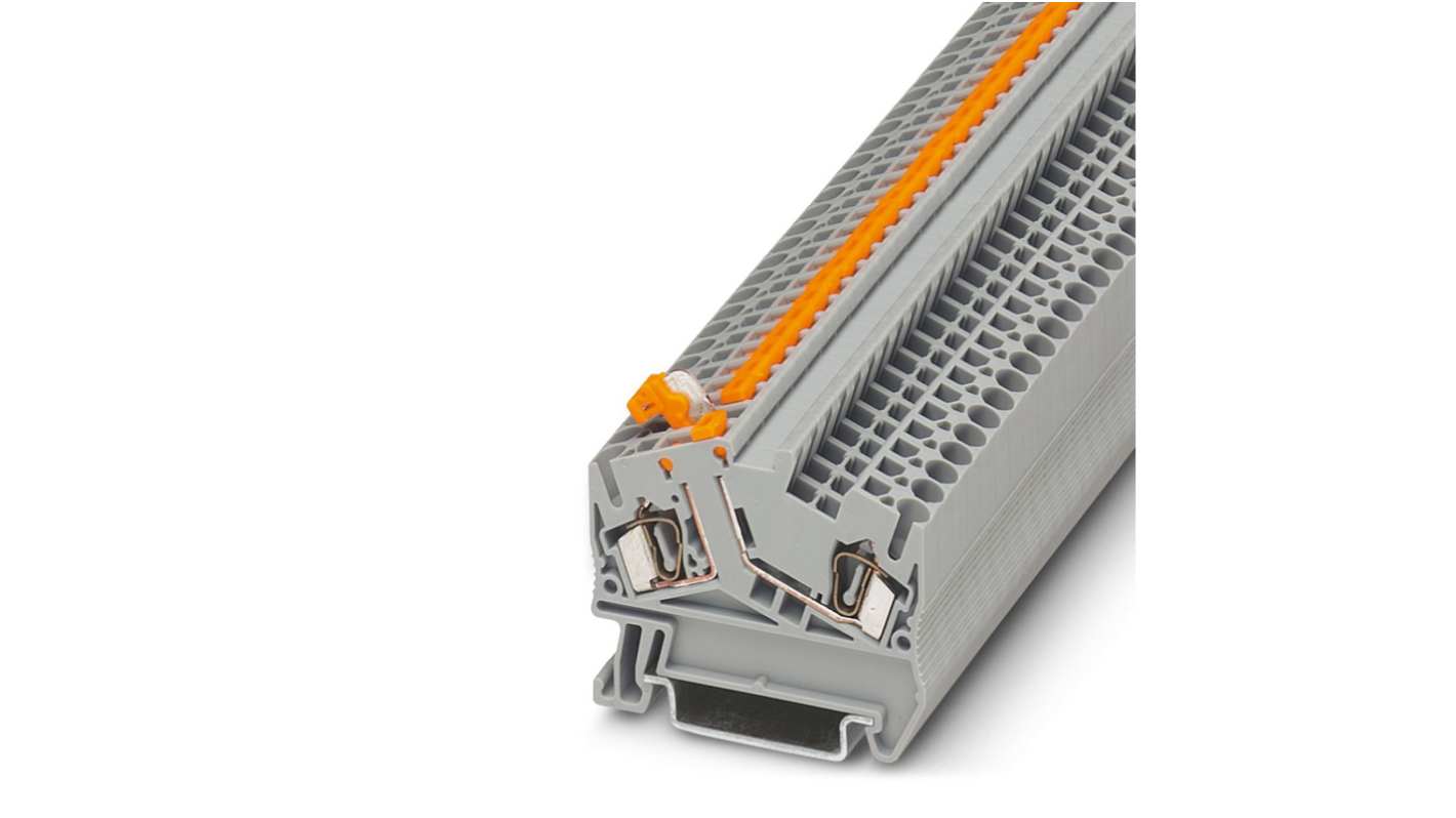 Phoenix Contact STS Series STS 2,5-MT Terminal Block Connector, 2-Way, 20A, 12-28 AWG Wire, Spring Cage Termination
