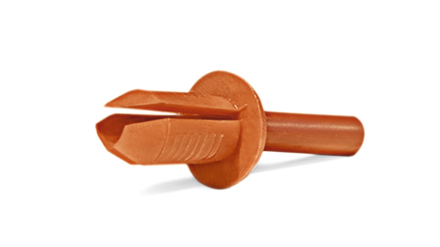 HellermannTyton, Cable Clip, 10mm Nominal Size, Polyamide 6, Orange