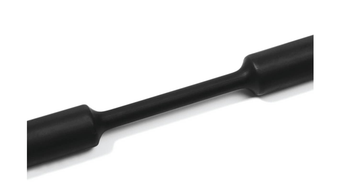HellermannTyton Heat Shrink Tubing, Black 1.5mm Sleeve Dia. x 1m Length, TREDUX Series
