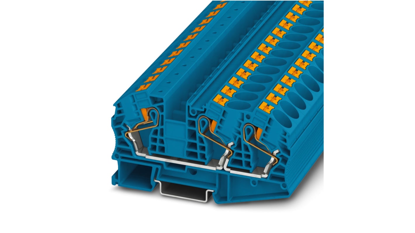 Phoenix Contact 3208773 PT 16-TWIN N BU Series Blue, 25mm², Push In Termination, ATEX, IECEx