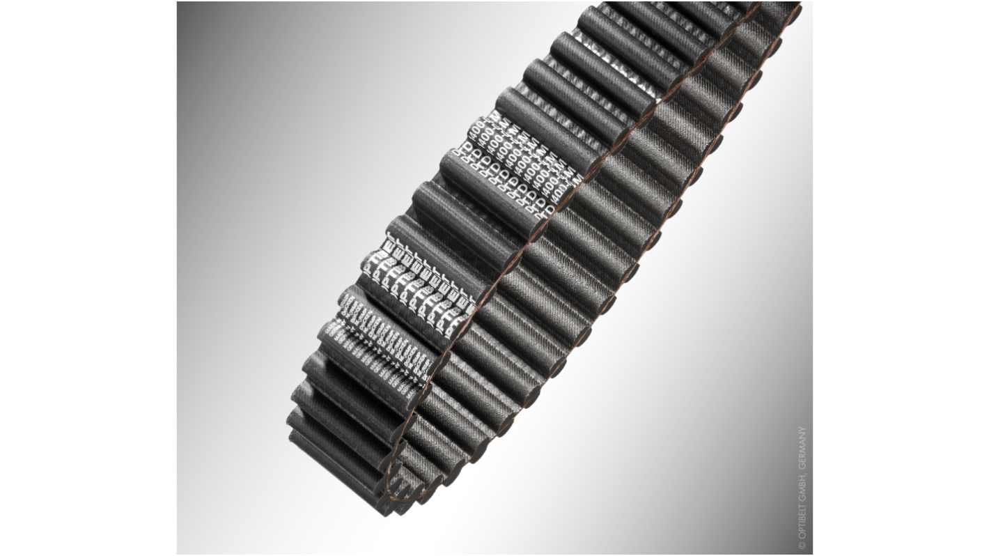 OPTIBELT 1800 D8M 50 Double Sided Timing Belt, 225 Teeth, 1800mm Length, 50mm Width