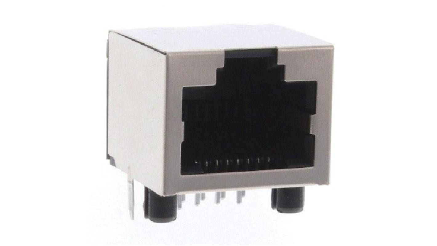Amphenol Communications Solutions RJHSE Series Female RJ45 Connector, PCB Mount 1 Port 8P8C -Way