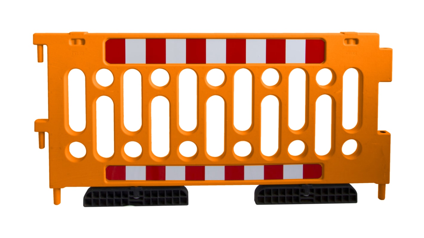Barriera di sicurezza RS PRO in polipropilene, col. Arancione, 2080mm x 1015mm