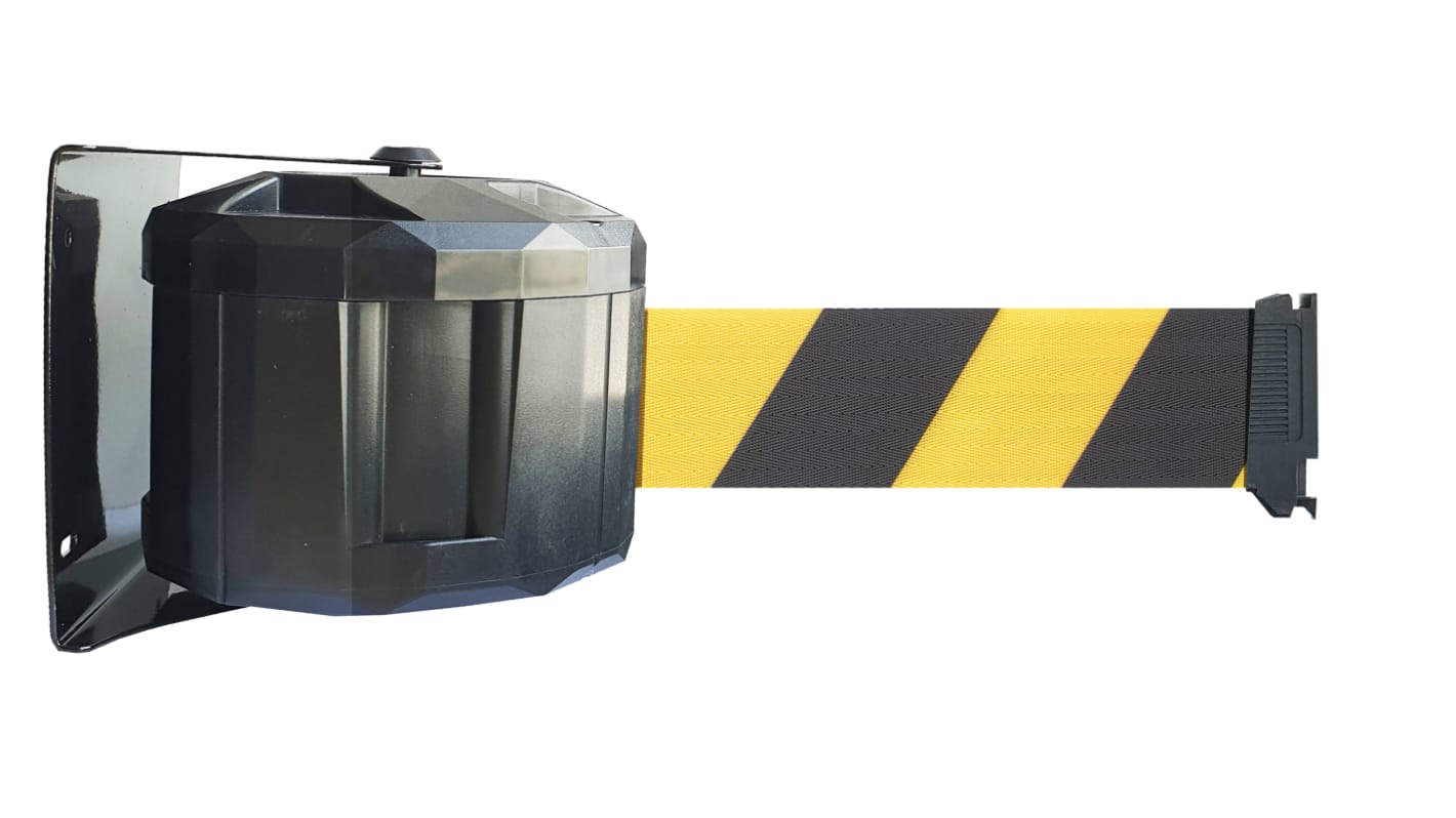 Barriera con nastro RS PRO in Acciaio, col. Colore giallo, Lungh. 10m