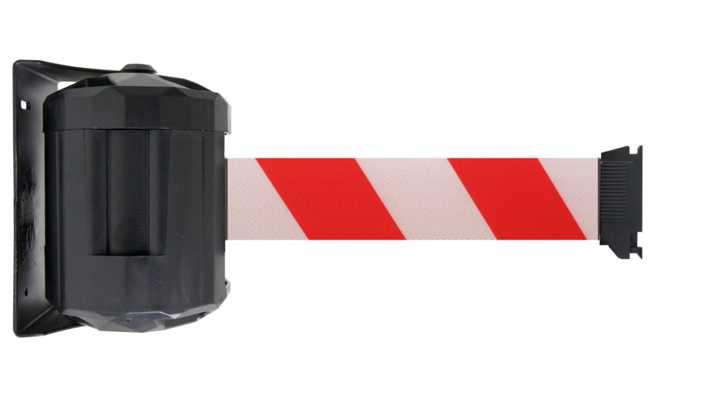 Barriera con nastro RS PRO in Acciaio, col. Rosso/Bianco, Lungh. 4m