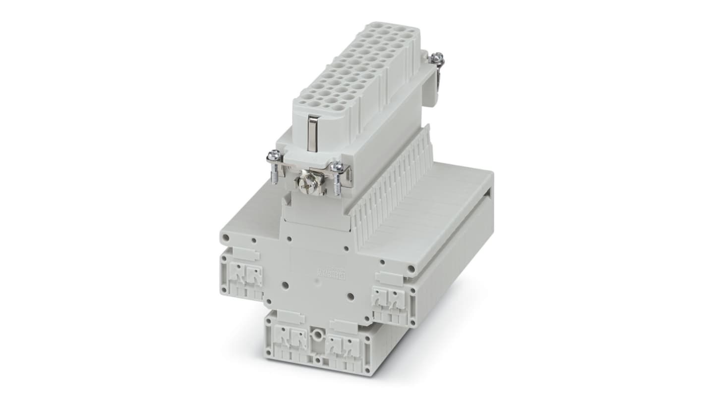 Phoenix Contact HEAVYCON Series HC-D64-PTT-F Terminal Block Connector, 64-Way, 10A, 20 → 16 AWG Wire, Push In