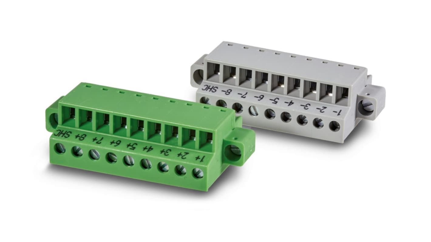 Phoenix Contact, VIP/S/FRONT-MC/KIT, 9 Way, Pluggable Terminal Block, Plug Kit, Surface Mount, 2907032