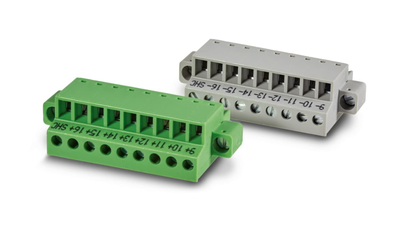 Phoenix Contact, VIP/S/FRONT-MC/KIT, 9 Way, Pluggable Terminal Block, Plug Kit, Surface Mount, 2907270