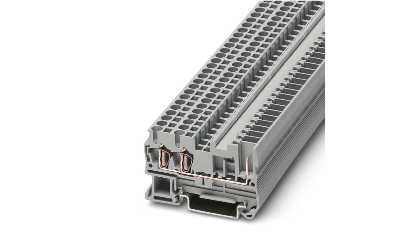 Phoenix Contact 3042117 5-TWIN/ 1P, ST 2 Series Grey, 4mm², Plug In Termination