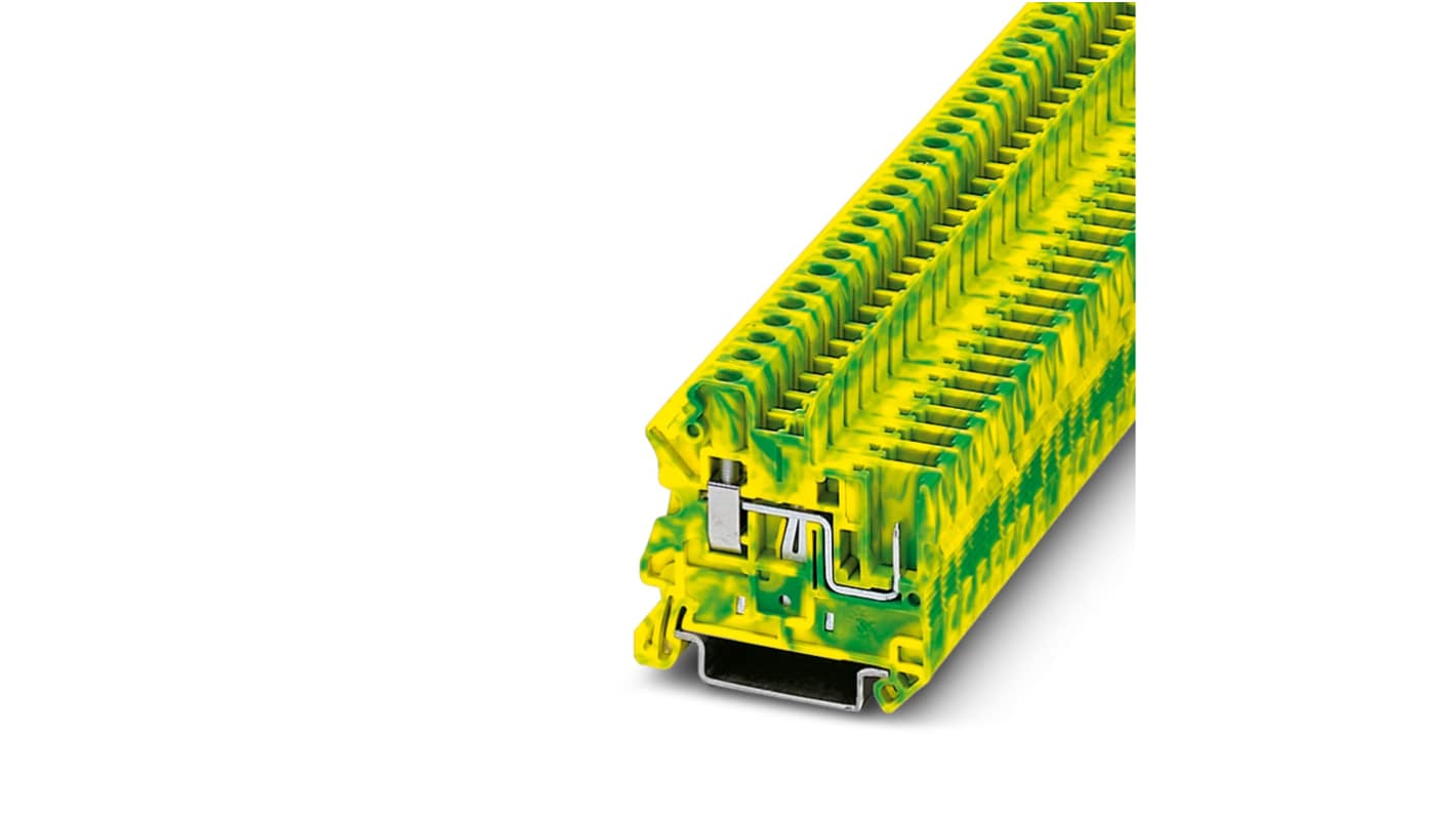 Phoenix Contact 2-Way Earth Terminal Block, 6mm², 10 AWG Wire, Screw