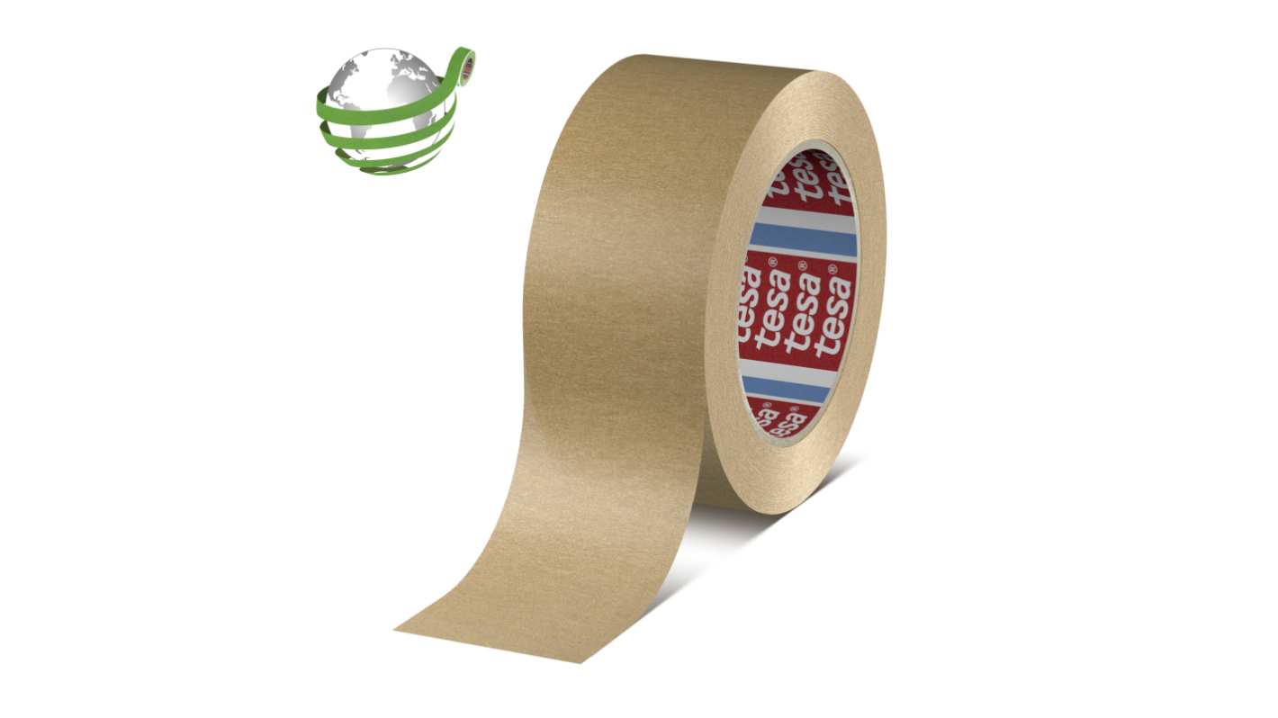 Tesa 04713-00001-00 Paketband, Papier, bronzefarben, Stärke 125mm, 75mm x 50m