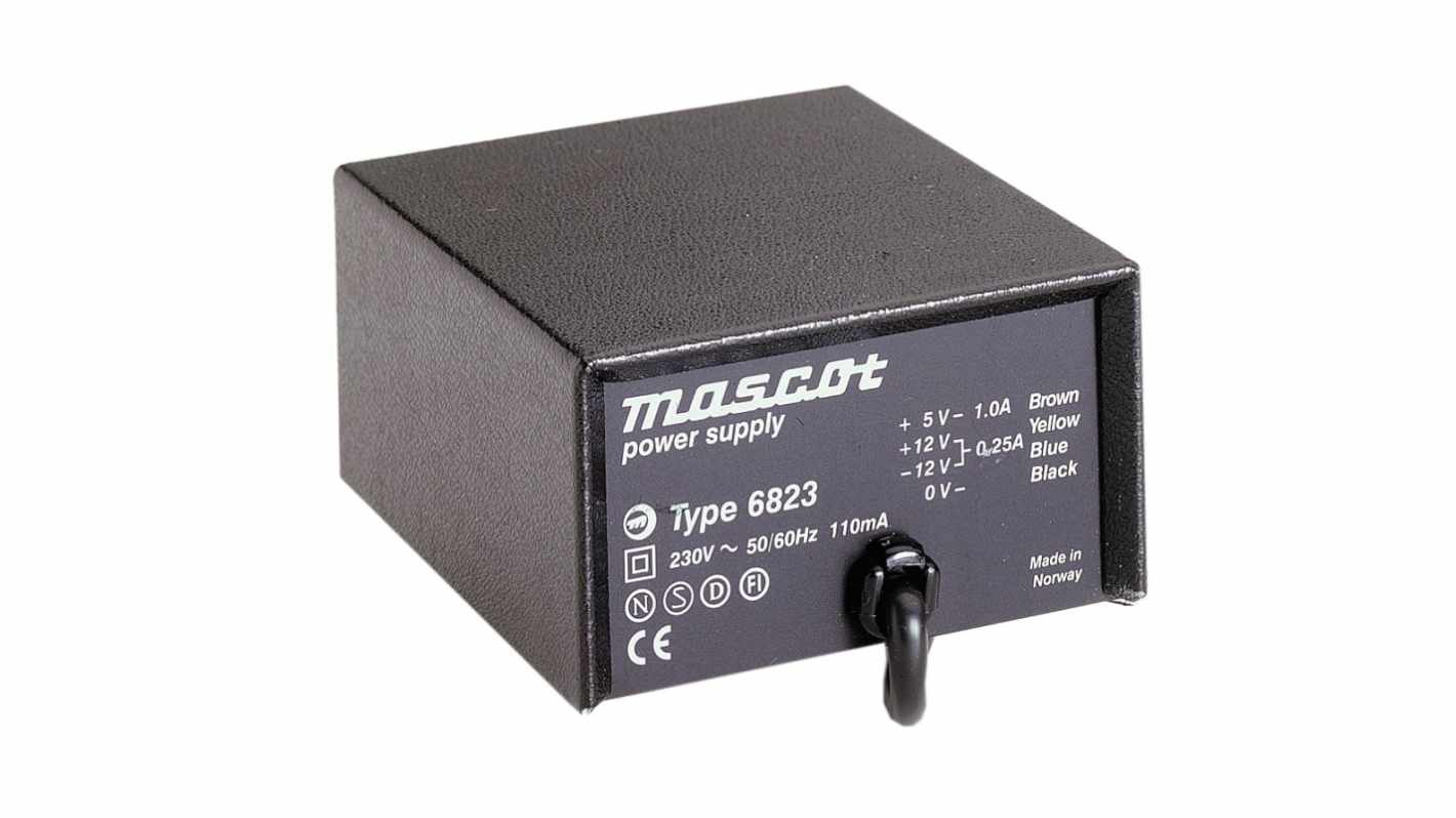 Mascot 12W Power Brick AC/DC Adapter +5V dc Output, 1 → 6A Output