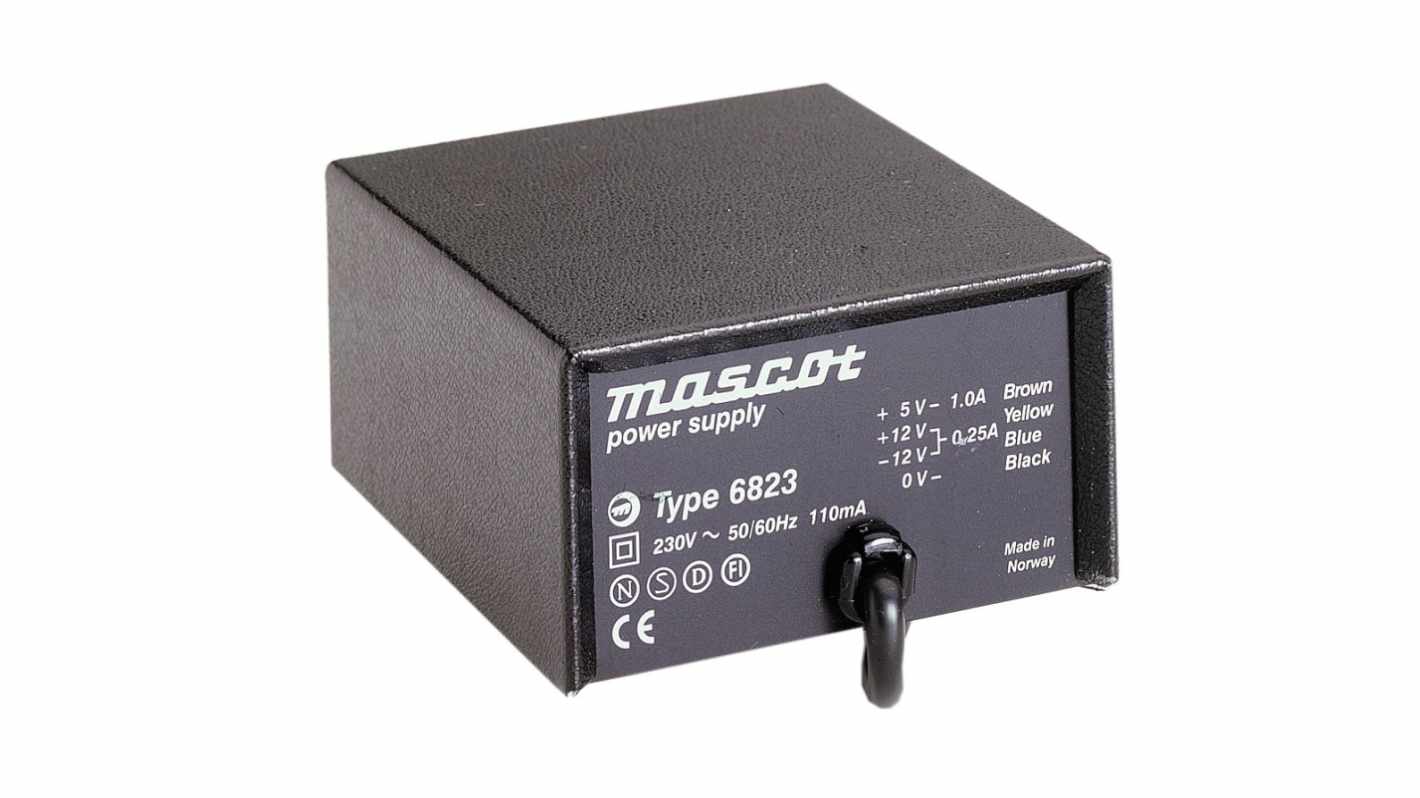 Mascot 12W Power Brick AC/DC Adapter +5V dc Output, 1 → 6A Output