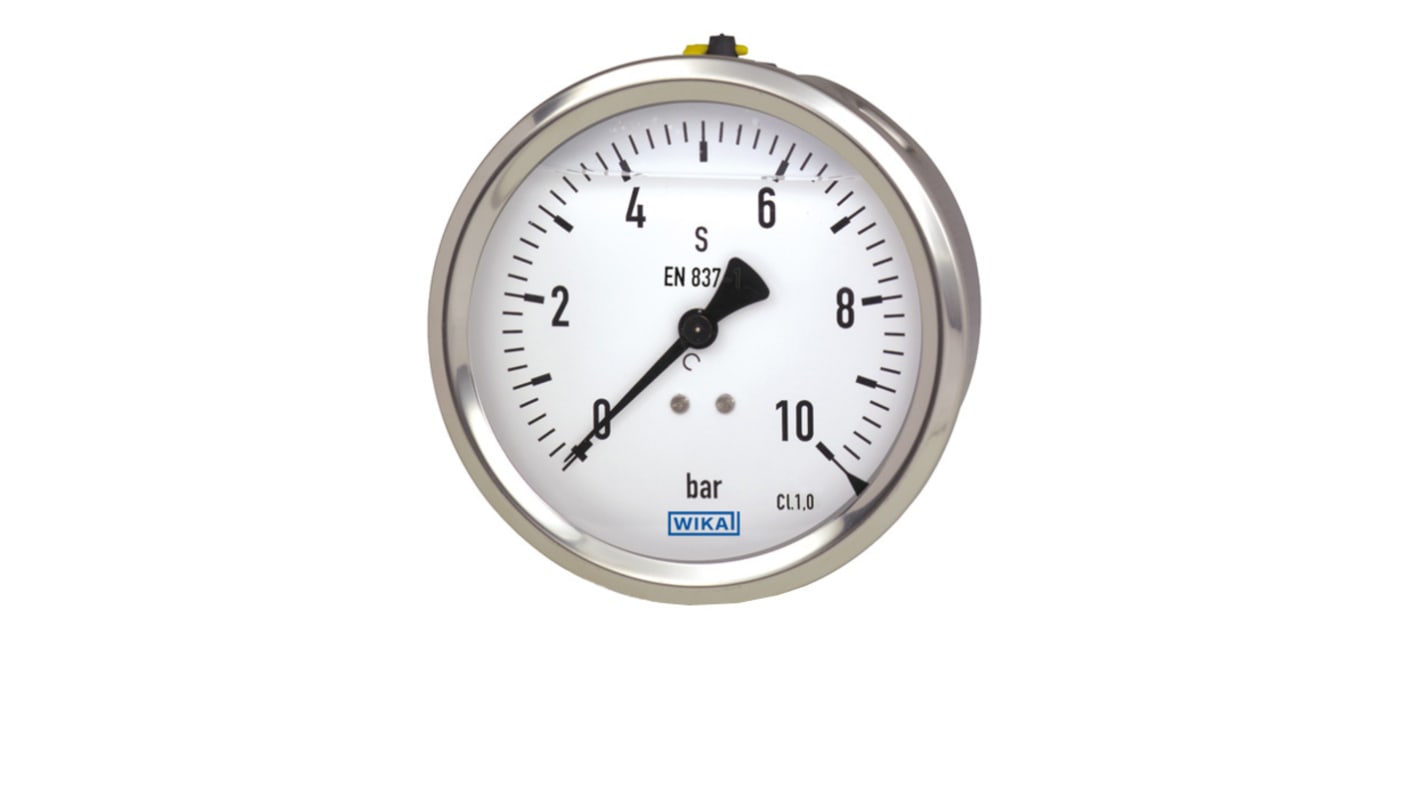 WIKA G 1/4 Analogue Pressure Gauge 25bar Bottom Entry, 9022015, 0bar min., 213.53