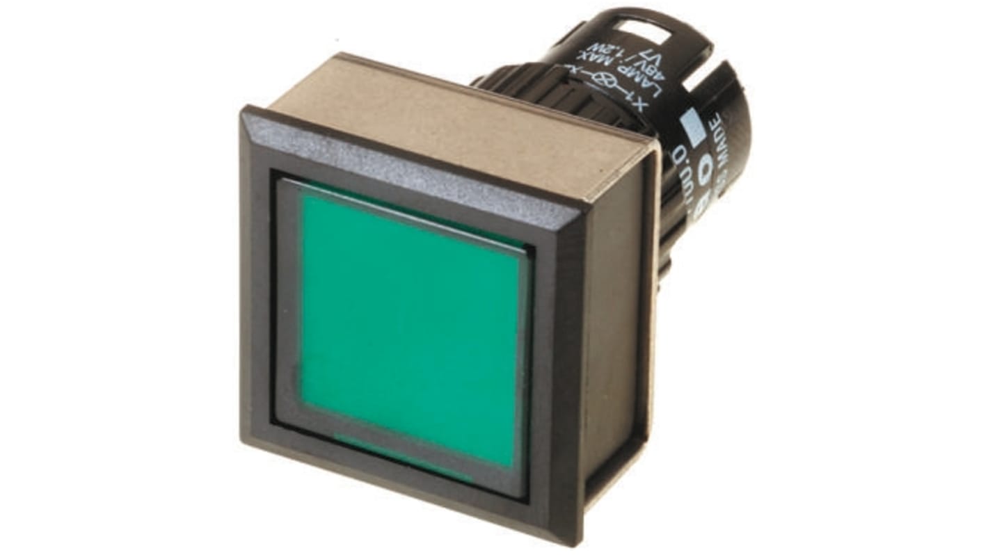 EAO Green Latching Push Button Head, IP65