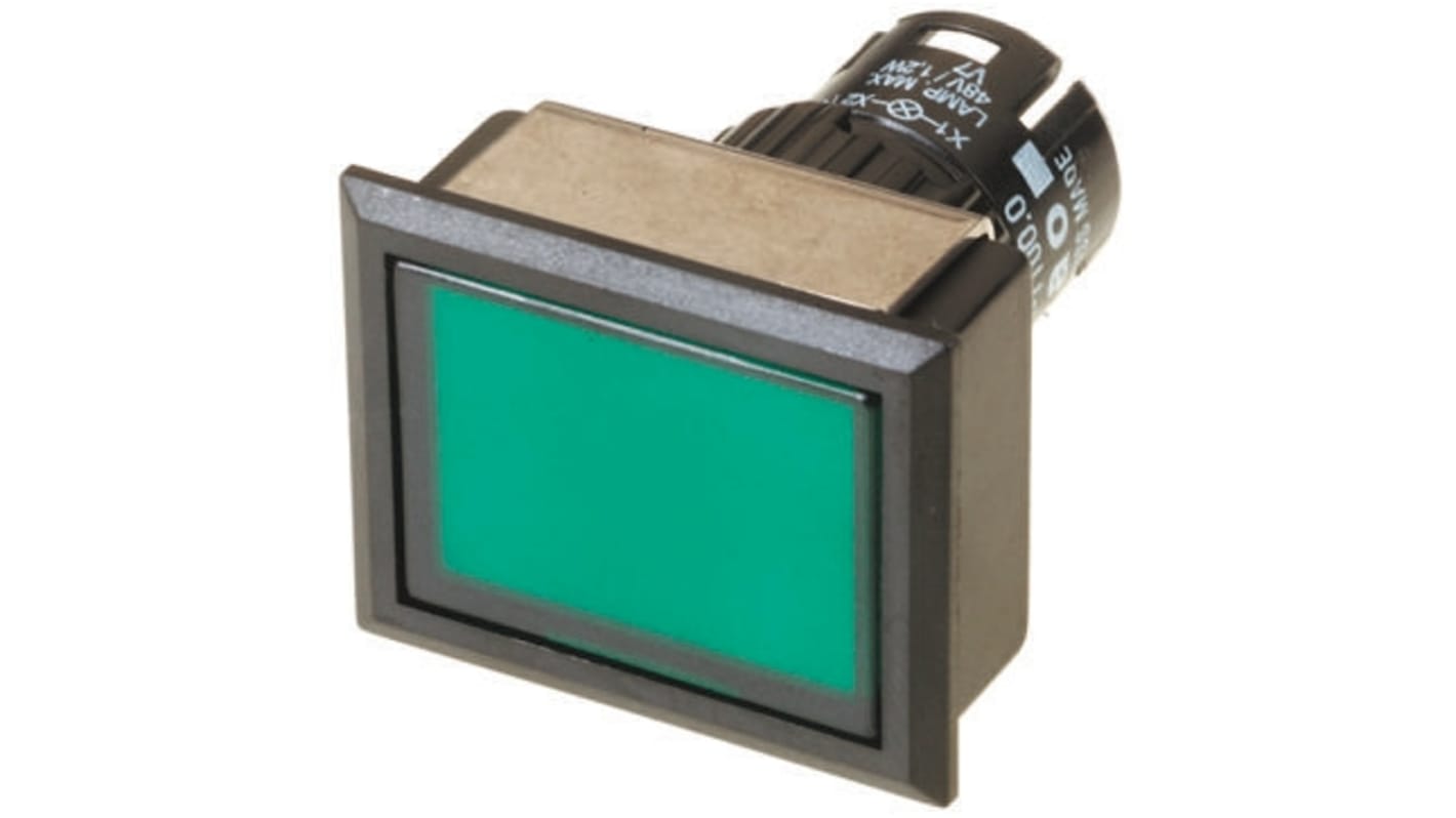 EAO Green Latching Push Button Head, IP65